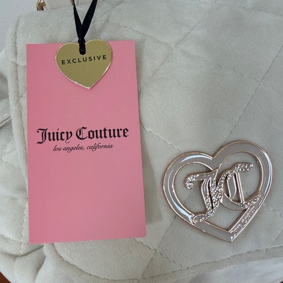 Juicy Couture Cream Quilted Backpack - Picture 2 of 16